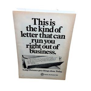 1973 Pacific Northwest Bell Long Distance Telephone Print Ad vintage 70s